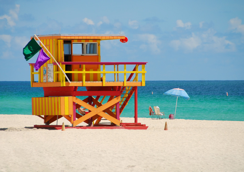 Una de las cinematográficas torres de vigilancia de Miami Beach
